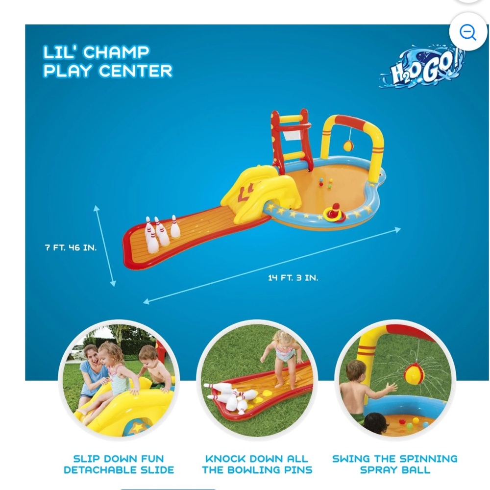 H2OGO! Inflatable Play Center with Slide - Picture 3 of 8
